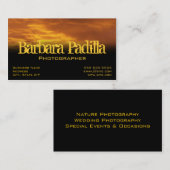 Visite Carte de profil des nuages dorés (Devant / Derrière)