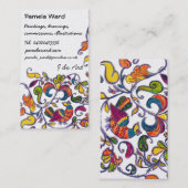 Visite Carte de profil des oiseaux folkloriques du Nord (Devant / Derrière)