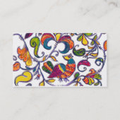 Visite Carte de profil des oiseaux folkloriques du Nord (Dos)