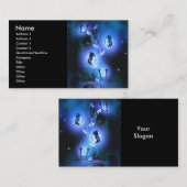 Visite Carte de profil des papillons bleus (Devant / Derrière)