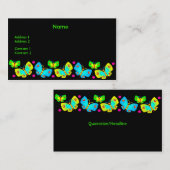 Visite Carte de profil des papillons néons (Devant / Derrière)