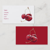 Visite Carte de profil des trois cerises (Devant / Derrière)