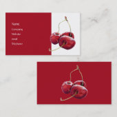 Visite Carte de profil des trois cerises (Devant / Derrière)
