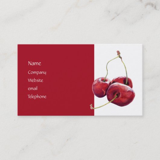 Visite Carte de profil des trois cerises (Devant)