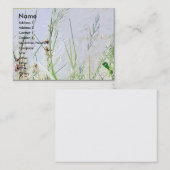 Visite Carte de profil d'herbes de Digitals (Devant / Derrière)