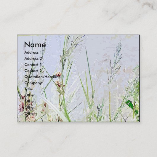 Visite Carte de profil d'herbes de Digitals (Devant)