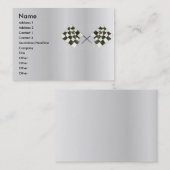Visite Carte de profil d'indicateur de course (Devant / Derrière)