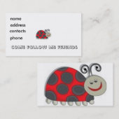 Visite carte de profil d'insecte d'enfants… (Devant / Derrière)