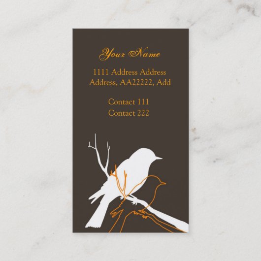 Visite Carte de profil d'oiseau (Devant)