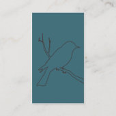 Visite Carte de profil d'oiseau (Aqua) (Dos)