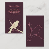 Visite Carte de profil d'oiseau (Bourgogne) (Devant / Derrière)