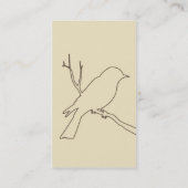 Visite Carte de profil d'oiseau (crème) (Dos)