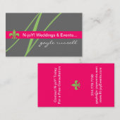 Visite Carte de profil d'organisateur de fleur de lis de (Devant / Derrière)