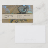 Visite Carte de profil - dragon noir (Devant / Derrière)