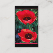 Visite Carte de profil Dramatic Red Tulips (Dos)