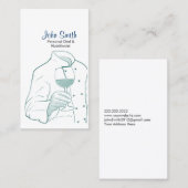 Visite Carte de profil du chef et du vin (Devant / Derrière)