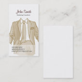 Visite Carte de profil du costume des hommes de dessin (Devant / Derrière)