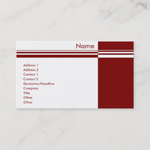 Visite Carte de profil Elegant Stripes