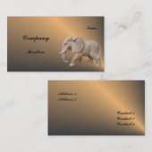 Visite Carte de profil Elephant (Devant / Derrière)