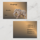 Visite Carte de profil Elephant (Devant / Derrière)