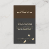 Visite Carte de profil en fleur de crème minuscule (Dos)