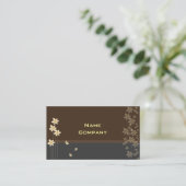 Visite Carte de profil en fleur de crème minuscule (Debout devant)
