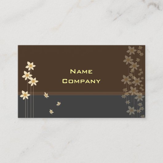 Visite Carte de profil en fleur de crème minuscule (Devant)