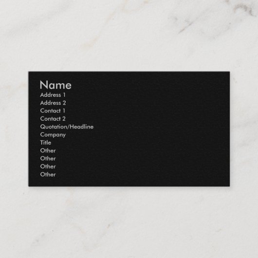 Visite Carte de profil en grès gris foncé clair (Devant)