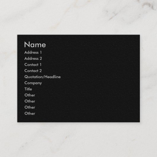 Visite Carte de profil en grès gris foncé clair (Devant)