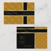 Visite Carte de profil Entreprise Noir Or Embossé 2 (Devant / Derrière)