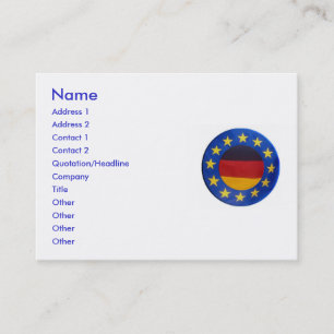 Visite Carte de profil Euro Allemagne