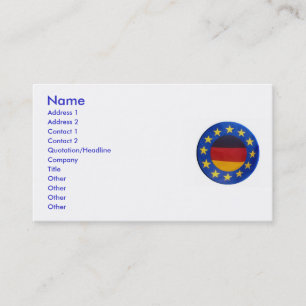 Visite Carte de profil Euro Allemagne