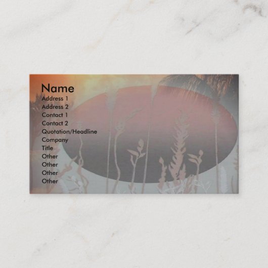 Visite Carte de profil exotique (Devant)