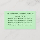 Visite Carte de profil Famille Agriculture (Dos)