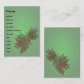 Visite Carte de profil feuille (Devant / Derrière)