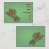 Visite Carte de profil Feuille de l'érable (Devant / Derrière)
