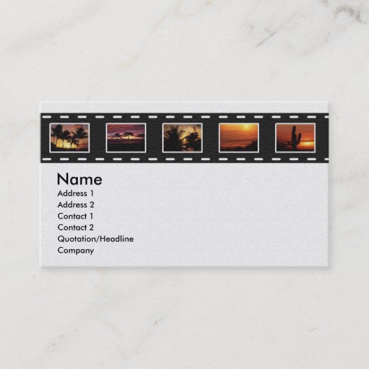 Visite Carte de profil Filmstrip (Devant)