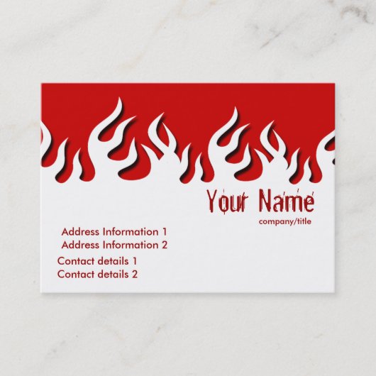 Visite Carte de profil Flamaze à chaud (Devant)
