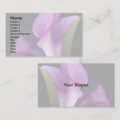 Visite Carte de profil Fleurs élégantes (Devant / Derrière)