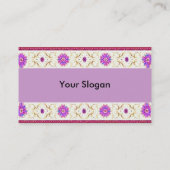 Visite Carte de profil Floral Deco (Dos)