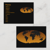 Visite Carte de profil géographique (Devant / Derrière)