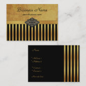 Visite Carte de profil Gold Black Stripe 2 (Devant / Derrière)