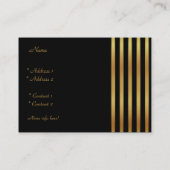 Visite Carte de profil Gold Black Stripe 2 (Dos)