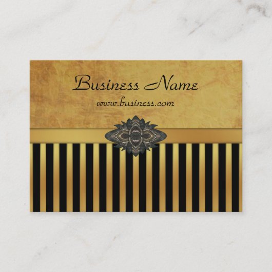 Visite Carte de profil Gold Black Stripe 2 (Devant)