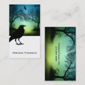 Visite Carte de profil Gothic Raven (Devant / Derrière)