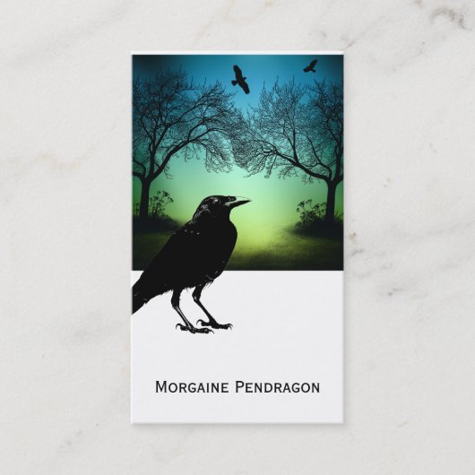 Visite Carte de profil Gothic Raven (Devant)