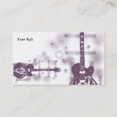 Visite Carte de profil graphique guitare Pur (Dos)