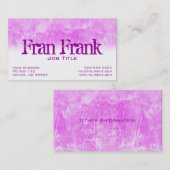 Visite Carte de profil Grunge rose (Devant / Derrière)