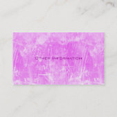 Visite Carte de profil Grunge rose (Dos)