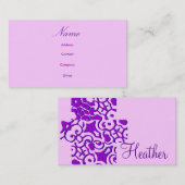 Visite Carte de profil Heather (Devant / Derrière)